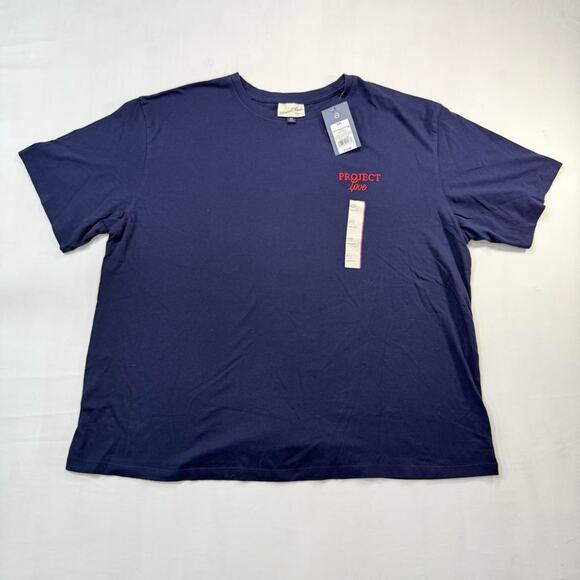 NWT Universal Thread Blue Project Love cotton t-shirt - Picture 1 of 4